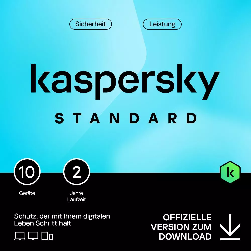Kaspersky Standard (10 Devices - 2 Years) DACH ESD, refurbished Computer