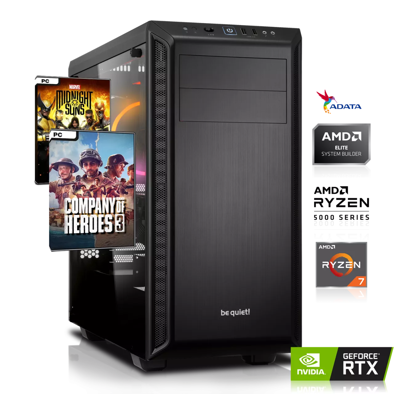 GAMING PC | AMD Ryzen 7 5700X 8x3.40GHz | 16GB DDR4 | RTX 4070 Super 12GB DLSS 3 | 1TB M.2 SSD