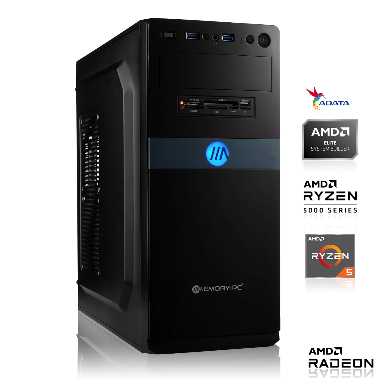 GAMING PC | AMD Ryzen 5 5600G 6x3.90GHz | 8GB DDR4 | Radeon Graphics | 256GB M.2 SSD + 1TB HDD