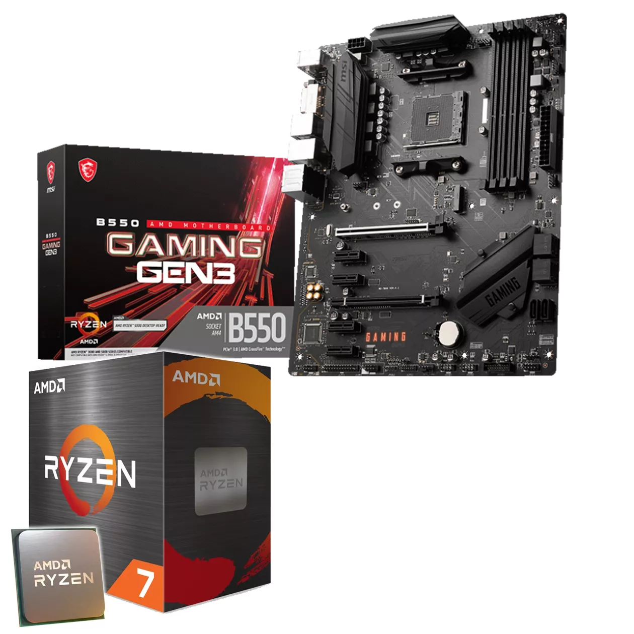 Aufrüst-Kit: GIGABYTE B550 Gaming X - AMD Ryzen 7 5800X 8x 3.8 GHz