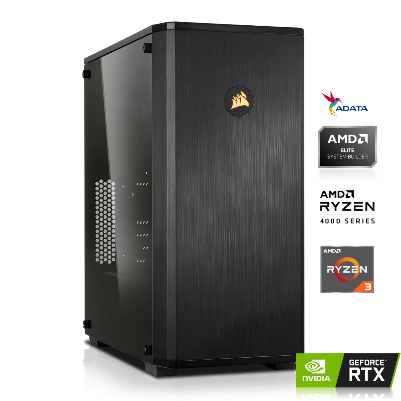 GAMING PC | AMD Ryzen 3 4100 4x3.80GHz | 16GB DDR4 | RTX 3050 8GB | 256GB M.2 SSD + 1TB HDD