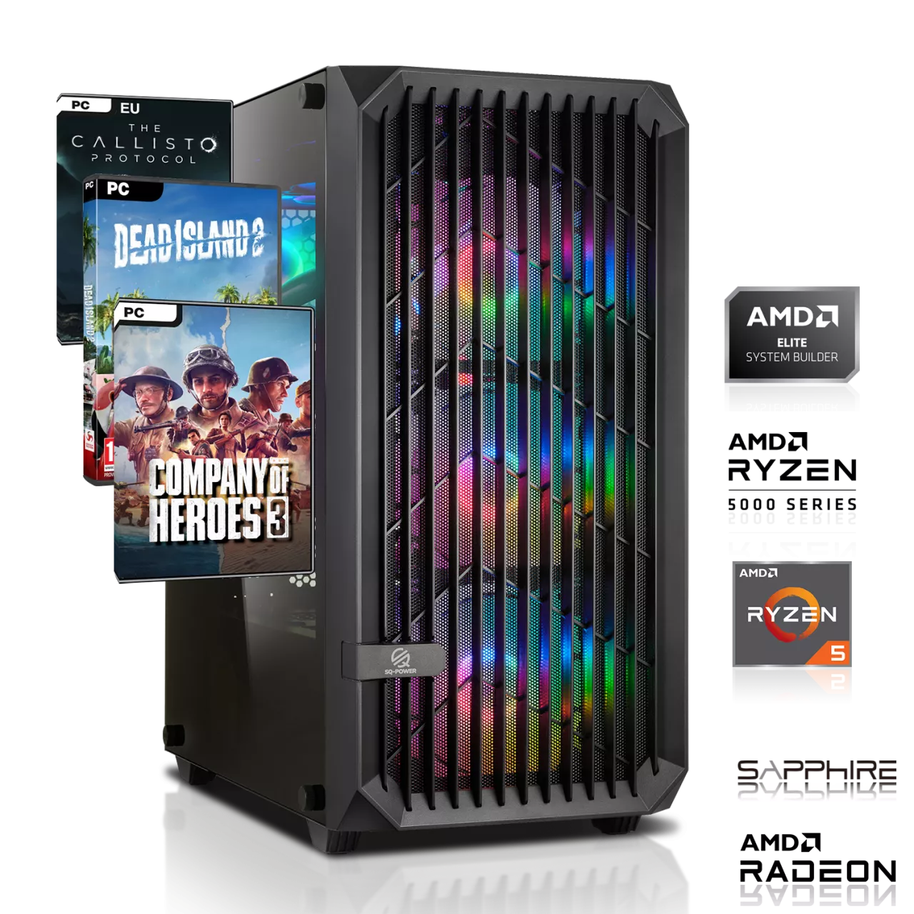 GAMING PC | AMD Ryzen 5 5600X 6x3.70GHz | 16GB DDR4 | RX 6700 10GB | 1TB M.2 SSD