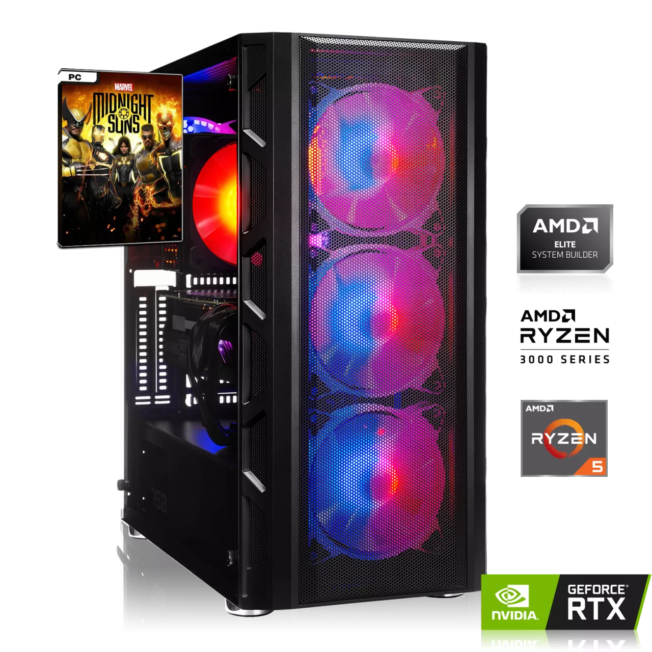GAMING PC | AMD Ryzen 5 3600 6x3.60GHz | 16GB DDR4 | RTX 3060 12GB | 500GB M.2 SSD