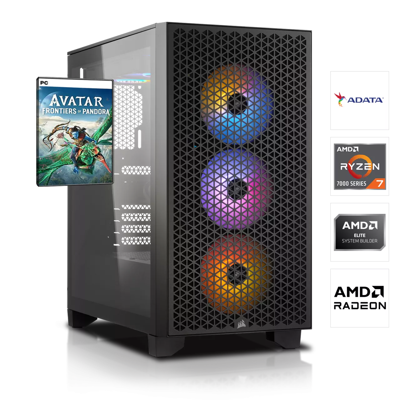 Game2Gether GAMING PC | AMD Ryzen 7 7700X 8x4.50GHz | 32GB DDR5 | RX 7700 XT 12GB | 1TB M.2 SSD